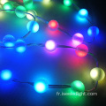 Chaîne de boule de Noël de mini sphère RVB LED